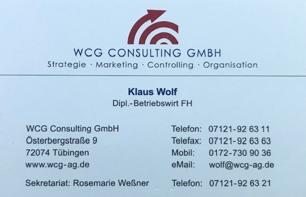 Visitenkarte Klaus Wolf